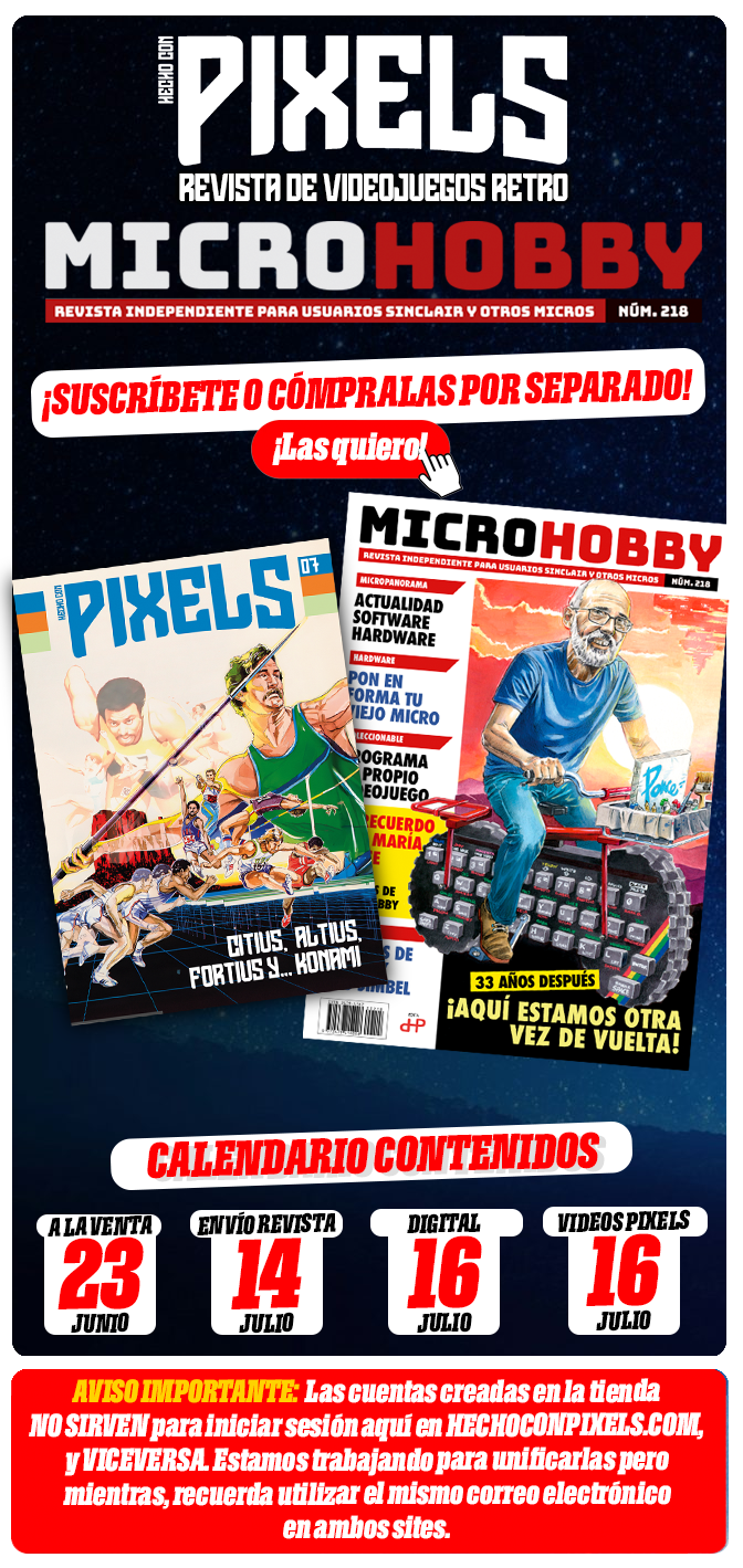 Banner vertical compra Pixels nº7 y MH nº218.